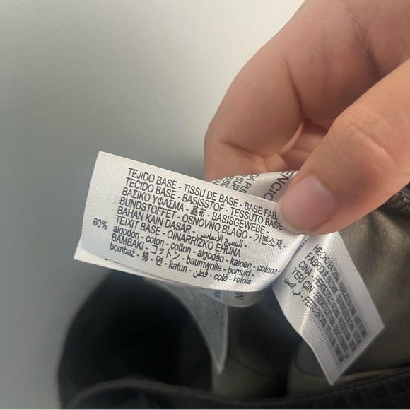 Zara waxed pleated skirt dark grey size small new - Picture 9 of 9